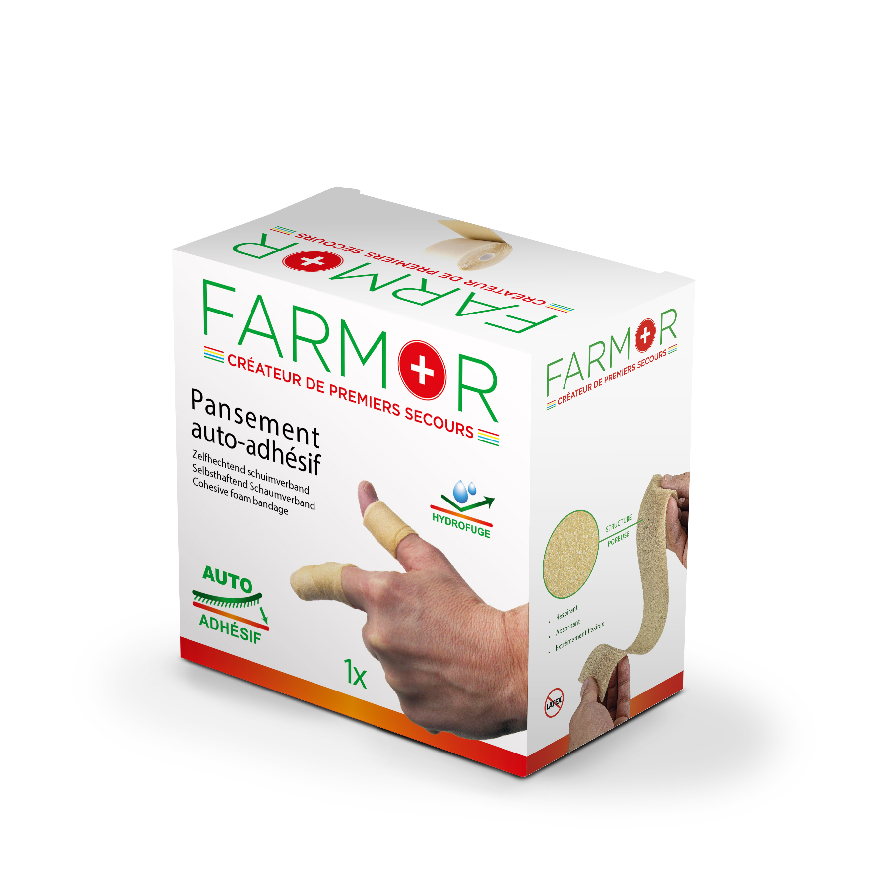 Pansement auto-adhésif chair 4,5 m x 6 cm – Image 3