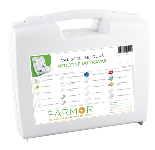 Valise de secours médecine du travail