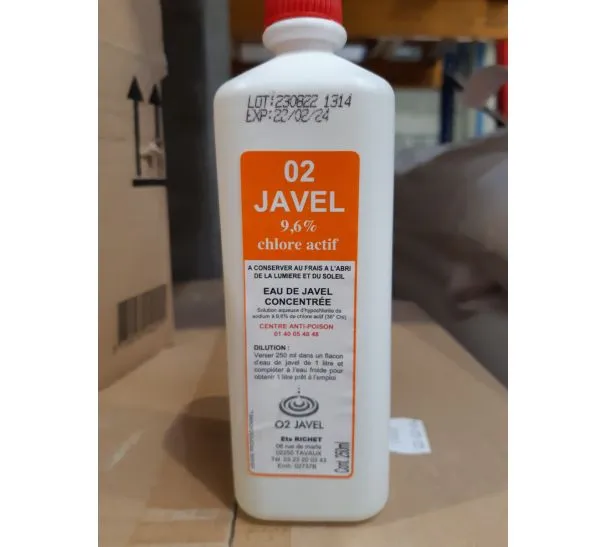 Cruchon javel 9,6% 250 ml 30 doses